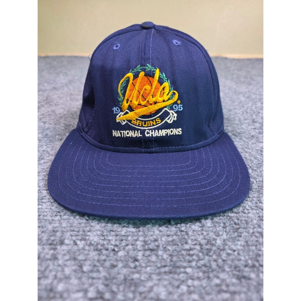 Vintage 1995 UCLA Bruins National Champions Hat Mens OSFA Navy Snapback Made USA